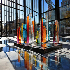 Time-stopped Plaza: Multi-Angle Perspective in Glassblowing Art