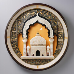 Mawlid Rim Light Style SD Prompt with Porcelain Painting Medium