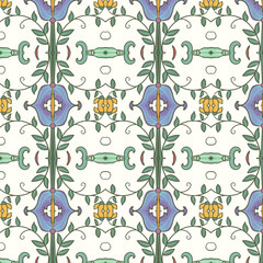 Seamless pattern with decorative elements
