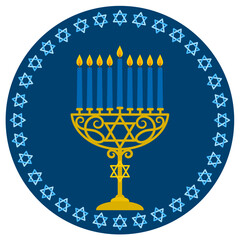 Hanukkah candlestick in the form of intertwining branches of an olive tree with buds.