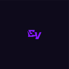 techno sport logo EV cool and sporty design with bold monogram style letter