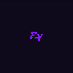 techno sport logo FY cool and sporty design with bold monogram style letter