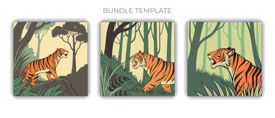Natural Tiger Background Bundle