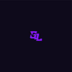 techno sport logo with bold monogram style letter cool and sporty design GL
