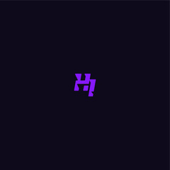 Obraz premium techno sport logo with bold monogram style letter cool and sporty design HI