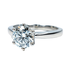 silver ring with diamonds