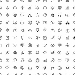 ai powered business analytics icons      