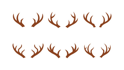 Deer antlers silhouette vector  © Bay_Creator10