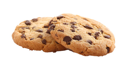 two cookies are stacked on top of each other