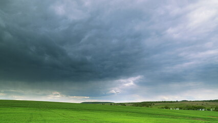 The Dramatic and Beautiful Landscape Under a Stormy and Mysterious Sky, Full of Emotion Time lapse.