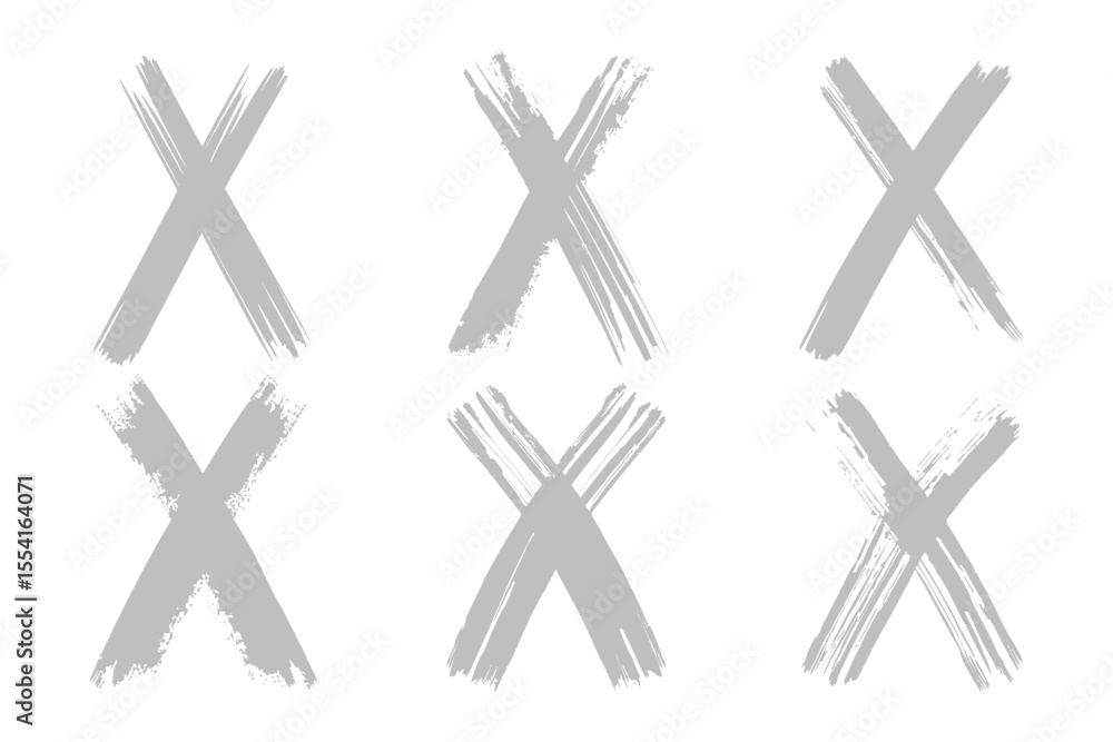 Fototapete x marks the spot: artistic brushstroke 