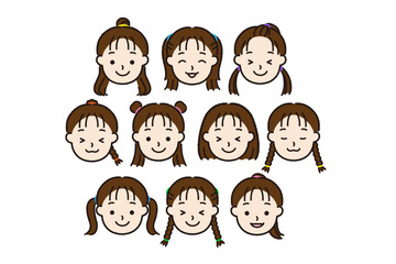 小さな女の子のアイコン（pastel）