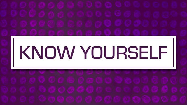 Know Yourself Purple Pink Magenta Dots Blinking Background Text 