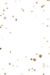 3D golden confetti vertical background.