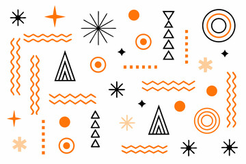 vector illustration of a set of symbols of symbols