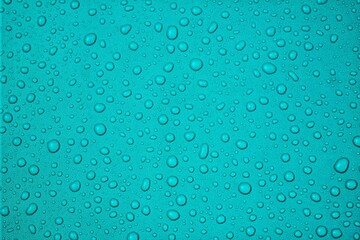Turquoise Surface Adorned with Water Droplets Macro Texture