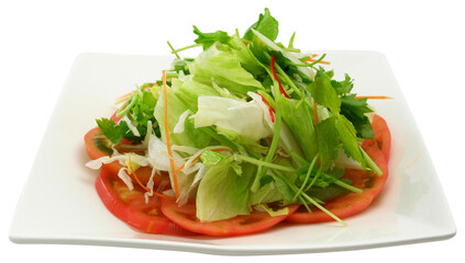 Fresh Tomato and Leafy Green Vegetable Salad