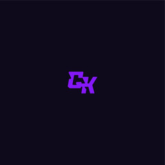 with bold monogram style cool and sporty design CK techno sport logo letter
