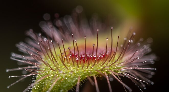 Intricate Close-Up of a Carnivorous Plant's Trap
