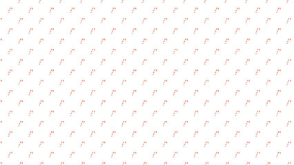 Repeating pattern of small candy canes arranged on a white background in a uniform grid layout