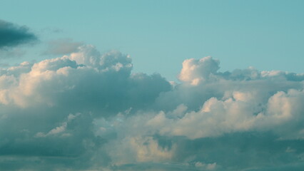 A Beautiful and Dramatic Cloudy Sky Over the Serene Landscape of Serenity and Calmness