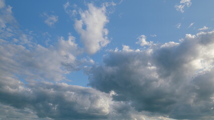 Stunningly Beautiful Cloudscape Set Against a Clear Blue Sky in a Serene Environment