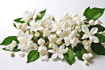 Beautiful white apple tree blossoms on a branch, blooming in spring