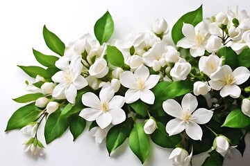 Beautiful white apple tree blossoms on a branch, blooming in spring