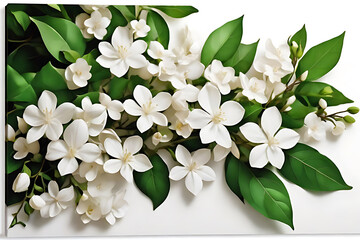 Beautiful white apple tree blossoms on a branch, blooming in spring