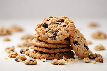 Delicious homemade chocolate chip cookies on a wooden table