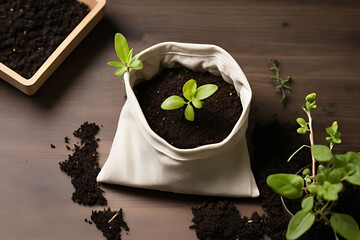 Green tea leaves with natural floral design elements
