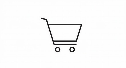 Shopping Cart Icon - Minimalist Outline