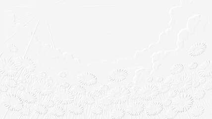 embossed image of flowers 