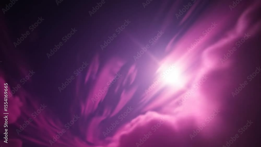 Poster abstract purple sky with light flares and swirls - dynamic and futuristic background animation