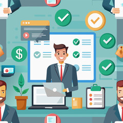 Online Invoice Validation and Payment System Illustration