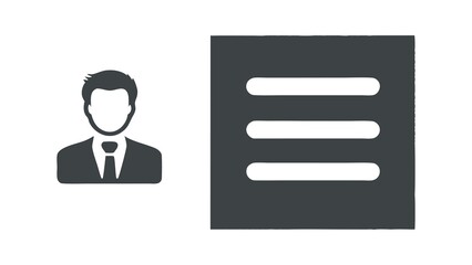 3D vector illustration of a businessman icon or symbol on a metal internet button, perfect for office and people concepts silhouette vector on white background