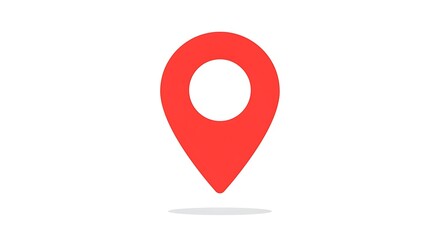 Fototapeta premium Red Location Pin - Map Marker Icon