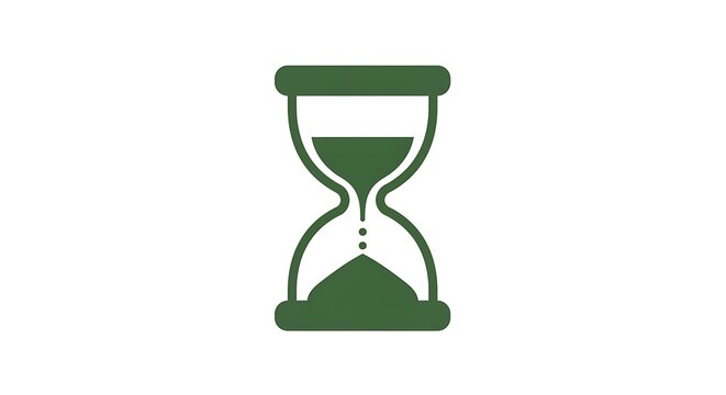 Green Hourglass Icon: Time Passing