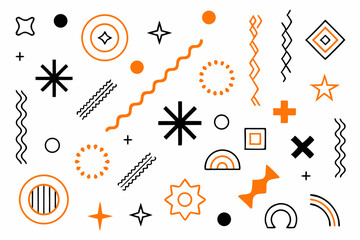 vector illustration of a set of abstract elements