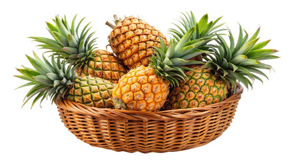Pineapples A Tropical Still Life Arrangement on Transparent background PNG