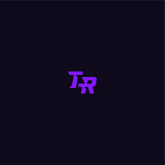 with bold monogram style cool and sporty design TR techno sport logo letter