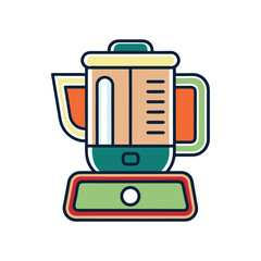 line art home gadget, mug, jug, shovel, mixer machine, icon, logo vector design