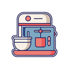 line art home gadget, mug, jug, shovel, mixer machine, icon, logo vector design