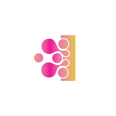 Simple letter I Technology design template logo