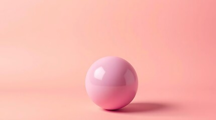 Pink Sphere on Soft Pink Background for Gentle and Minimalist Design