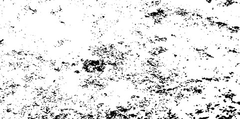 Distress urban overlay spotted concrete grain surface grainy noise rust wall grunge black splatter and white background. damaged chalk crack rough ink wall texture.	