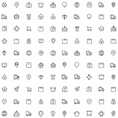 shipping and logistics icons for ecommerce        