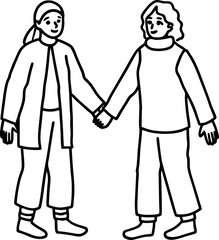 illustration of a man and woman