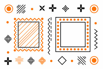 Fototapeta premium set of vector frames