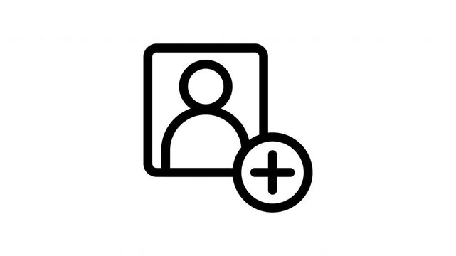 add friend minimalist stroke animation